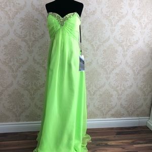 🎀HP🎀 BNWT Alyce Paris strapless chiffon gown